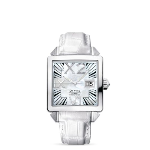 Omega De Ville X2 Co-Axial 35 Big Date White Gold / MOP / White